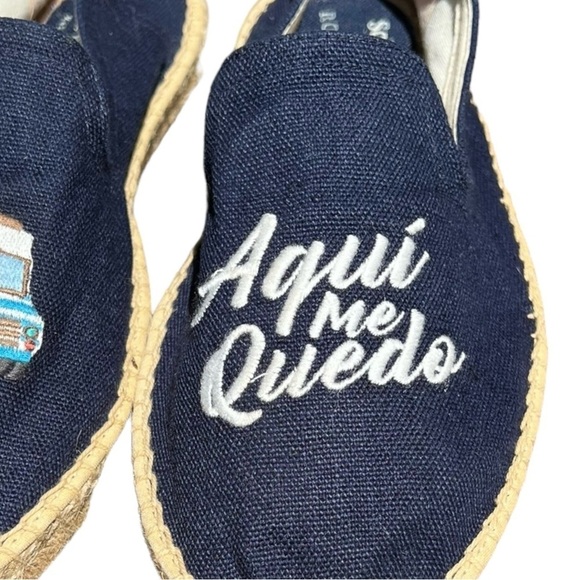 🌻NEW SOLUDOS X ROSEWOOD Aqui Me Quedo Camper Slip On Espadrille Shoes Size 9 - Picture 3 of 13
